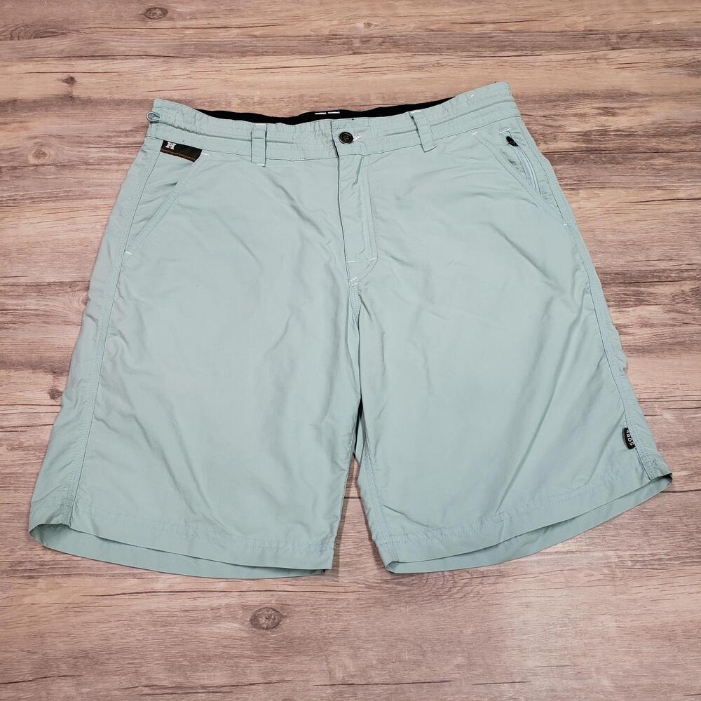 Howler Bros Shorts Mens 34 Green Horizon 9in Hybrid Quick Dry Fishing Nylon